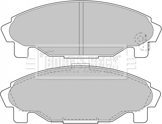 BORG & BECK Комплект тормозных колодок, дисковый тормоз BBP1581